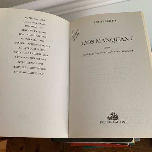 Livre l’Os Manquant Kathy Reichs - Picture 5 of 5